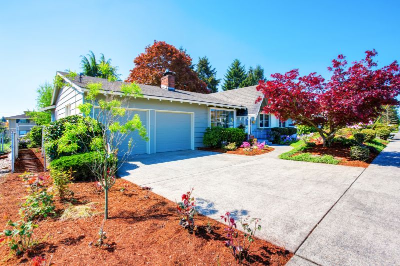 Residential Driveway with Landscaping